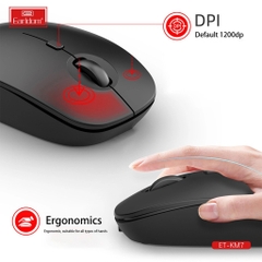 Chuột Máy Tính Không Dây Earldom ET-KM7 1200 DPI di chuyển chuột mượt mà