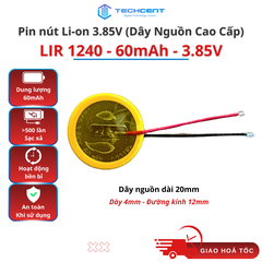 Pin Li-ion LIR 1240 3.85V 60mAh Có Dây