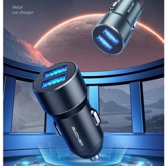 Tẩu sạc ô tô C36 WK Design 2 cổng USB sạc nhanh 3.1A