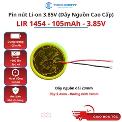 Pin Li-ion LIR 1454 3.85V 105mAh Có Dây