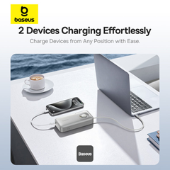 Pin Dự Phòng Tích Hợp Cáp Sạc Dây Rút Gọn Baseus Free2Pull 65W 20000mAh