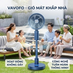 Quạt Tích Điện Vavofo VF-FX02 – Pin 10.000mAh, Điều Khiển Giọng Nói