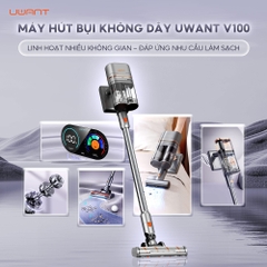 Máy hút bụi cầm tay không dây UWANT V100, tự đổ rác, khử khuẩn Ozone