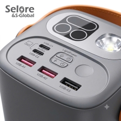 Pin Dự Phòng Selore & S-Global SEPB1201 60000mAh PD 100W Sạc Nhanh 5 Cổng