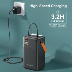 Pin Dự Phòng EnergyQC CamPower One 72000mAh 130W 266.4Wh Sạc Laptop MacBook