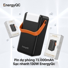 Pin Dự Phòng EnergyQC CamPower One 72000mAh 130W 266.4Wh Sạc Laptop MacBook