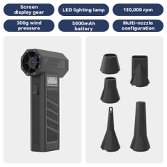 Quạt Phản Lực Honyjor Super Turbo Fan 5000mAh Có Màn Hình Hiển Thị - 130.000RPM