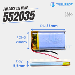 Pin Dock Sạc Thay Thế Cho Tai Nghe Hổ Vằn Ap2, Ap3, Ap4, Pro1, Pro2
