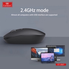 Chuột Máy Tính Không Dây Earldom ET-KM7 1200 DPI di chuyển chuột mượt mà