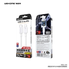 Cáp dữ liệu sạc siêu nhanh IPhone PD20 WEKOME WDC-168 sạc nhanh tốc độ cao 480M/s truyền tải tốc độ cao