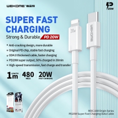 Cáp dữ liệu sạc siêu nhanh IPhone PD20 WEKOME WDC-168 sạc nhanh tốc độ cao 480M/s truyền tải tốc độ cao