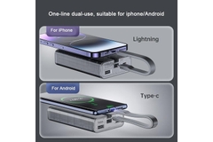 Pin dự phòng ROMOSS PEA20A 20000mAh PD 20W tích hợp sẵn cáp hai đầu