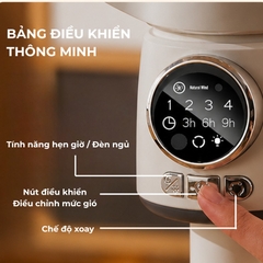Quạt Tích Điện MILUXURY F188 Pin 8000mAh 5 Cấp Độ Gió, Đối Lưu 180° Tích Hợp Đèn Ngủ