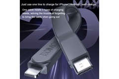 Pin dự phòng ROMOSS PEA20A 20000mAh PD 20W tích hợp sẵn cáp hai đầu