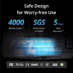 Trạm điện di động 220V DJI Power 500, Công suất 1000W, Pin LFP (LiFePO4) 512Wh, Sạc nhanh 70 phút