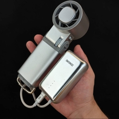 Quạt Mini Cầm Tay IceWing JF181 Vỏ Nhôm Cao Cấp – Có Làm Lạnh, 199 Tốc Độ, Pin Sạc, Màn Hình LED