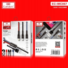 Cáp Sạc Dù 3in1 Earldom IMC- 067 Sạc Nhanh 2A