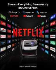 Jmgo N1s Infinity – Máy Chiếu Thông Minh 4K, Laser 3 Màu, Hệ Điều Hành Google TV, Netflix Chính Chủ