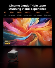 Jmgo N1s Quốc Tế – Máy Chiếu Thông Minh, Gimbal xoay 135 độ, Tích Hợp Hệ Điều Hành Google TV, Netflix Chính Chủ Tìm Kiếm Giọng Nói, Bảo Hành 12 Tháng