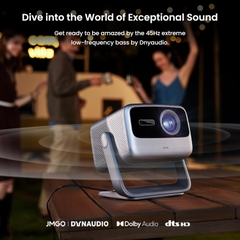 Máy chiếu JMGO N1 Ultra 4K với Laser ba màu MALC™ 4000 ANSI Lumens & Tự động hiệu chỉnh hình ảnh Free-Project 360°, Loa Dynaudio, Kết nối với KD3 Android TV Stick