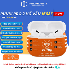 Tai Nghe Không Dây Punki Pro 2 Hổ Vằn 1563E ANC Chống Ồn Chủ Động