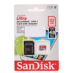 Thẻ nhớ sandisk 128GB /64GB/32GB dùng điện thoại, máy ảnh - Class 10 Ultra 667x 100MB/s