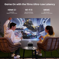 Máy chiếu JMGO N1 Ultra 4K với Laser ba màu MALC™ 4000 ANSI Lumens & Tự động hiệu chỉnh hình ảnh Free-Project 360°, Loa Dynaudio, Kết nối với KD3 Android TV Stick