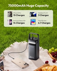 Pin dự phòng 75000mAh ROMOSS PMT705 công suất 200W, có cổng AC - (Hàng ko hộp)