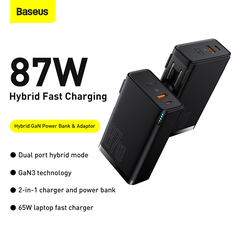 Cốc Sạc Siêu Nhanh Kiêm Pin Dự Phòng Baseus Power Station 4 Hybrid GaN Power Bank Adaptor 10000mAh 87W