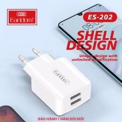 Củ sạc 2 cổng USB 12W Earldom ES-202