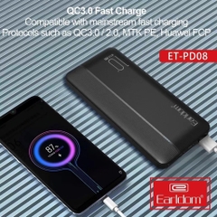 Sạc Dự Phòng Earldom 10.000mAh Sạc Nhanh QC 3.0 PD-08