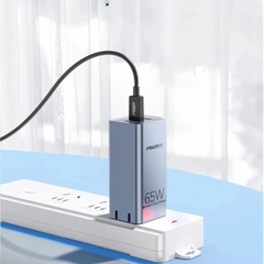 Bộ Sạc Nhanh Pisen Pro 65W - GaN - 2C1A (Kèm Cáp C to C)
