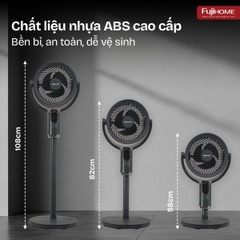 Quạt Tuần Hoàn Không Khí FujiHome CFR04 Voice – Điều Khiển Giọng Nói, Gió 3D, Động Cơ DC Êm Tiết Kiệm Điện