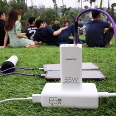 Bộ Sạc Nhanh Pisen Pro 65W - GaN - 2C1A (Kèm Cáp C to C)