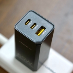 Bộ Sạc Nhanh Pisen Pro 65W - GaN - 2C1A (Kèm Cáp C to C)