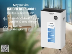 Máy Hút Ẩm Daichi DCP-30DH 30L, Lọc Không Khí, Sấy Quần Áo
