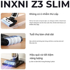 INXNI Z3 Slim – Máy Lau Nhà Hút Bụi 3in1 Nhỏ Gọn, Tự Giặt Giẻ, Diệt Khuẩn