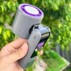 Quạt Cầm Tay Sò Lạnh K801 4000mAh – Quạt Mini Làm Mát Nhanh, 200 Mức Gió, Có LED