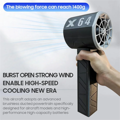 Quạt Phản Lực Super Turbo JetFan X64 - Áp Lực Gió 1400Gram - Pin Khủng 8000mAh