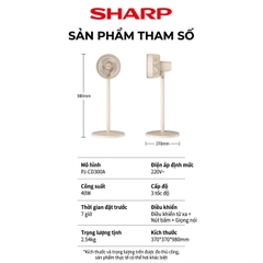 Quạt Cây Đối Lưu Đa Năng Sharp PJ-CD300A – Làm Mát Diện Rộng, Tiết Kiệm Điện Và Linh Hoạt Cho Mọi Không Gian