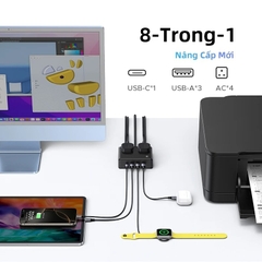 Trạm Sạc UGREEN S6 Magic Cube 8-in-1 20W 65W – 4 Ổ AC, Sạc Nhanh PD/PPS