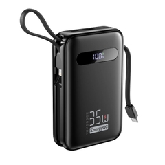 Pin Sạc Dự Phòng EnergyQC 20000mAh 35W PD QC4.0 Tích Hợp Cáp USB-C & Lightning