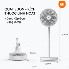 Quạt Đa Năng Xiaomi EDON E909C 10 Cánh Gấp Gọn Xoay 120° Có Remote Và Đèn Ngủ