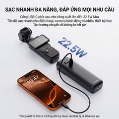 Tay Cầm Pin NOHON 10.000mAh Cho DJI Pocket 3 / Pocket 4 – Sạc Nhanh 22.5W