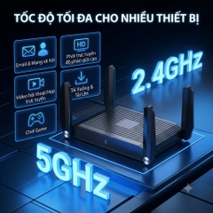 Router WiFi 6 Rock Space AX3200 3200Mbps 4 Ăng-ten Băng Tần Kép Gigabit Mesh