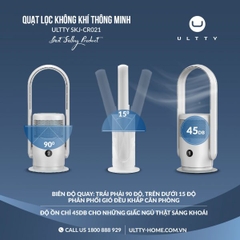 Quạt Lọc Không Khí U-ULTTY CR021 HEPA H13 Công Nghệ Bội Khí 9 Cấp Gió Không Cánh