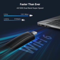 USB Thu WiFi 6 Rock Space AX1800 Băng Tần Kép USB 3.0 Cho Laptop & PC