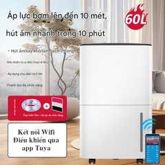 Máy Hút Ẩm Shinco CF60BD/Z1P 60L Điều Khiển App Tuya