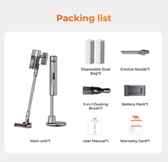 Máy hút bụi cầm tay không dây UWANT V100, tự đổ rác, khử khuẩn Ozone