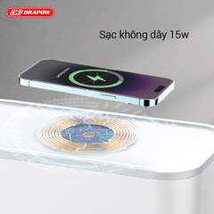 Ổ điện cao cấp Drapow SK26 5 ổ cắm 2500W, 1 cổng sạc Type C 20W, 1 cổng sạc QC 18W, 1 cổng USB-A 12W + sạc không dây